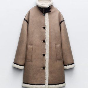 ZARA Buttoned Double Faced Coat